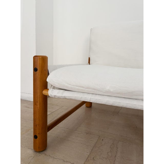 Chairs with Wooden Frame and Fabric, Italy, 1970s, Set of 2 For Sale - Image 16 of 18