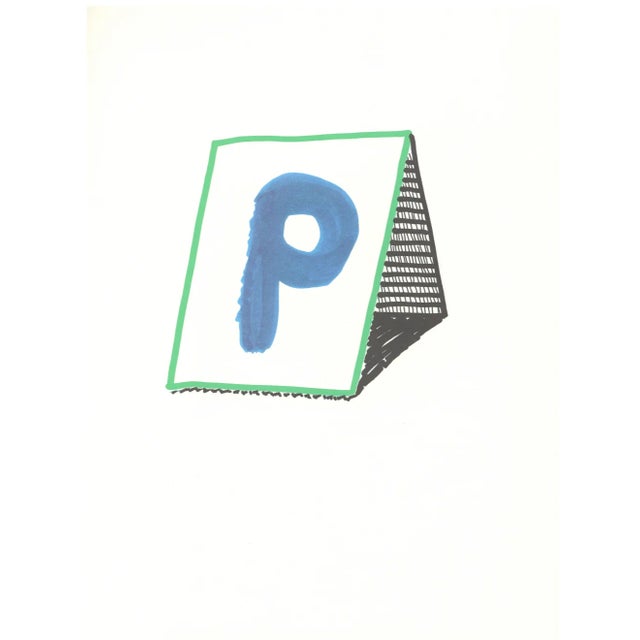 'P' from 'Hockney's Alphabet' By David Hockney 1991 Lithograph on Exhibition Fine Art Cartridge paper 38.4 x 46.4 cm...