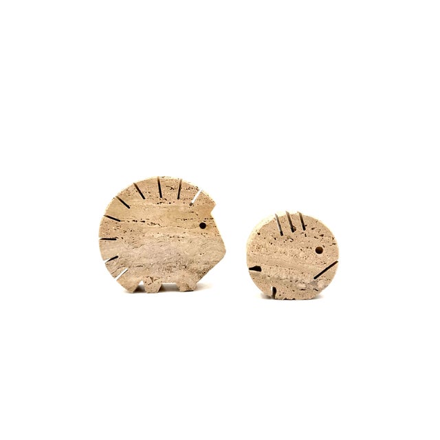 Travertine Figures Porcupine and Fish by Fratelli Mannelli, Italy, 1970s, Set of 2 For Sale - Image 14 of 15