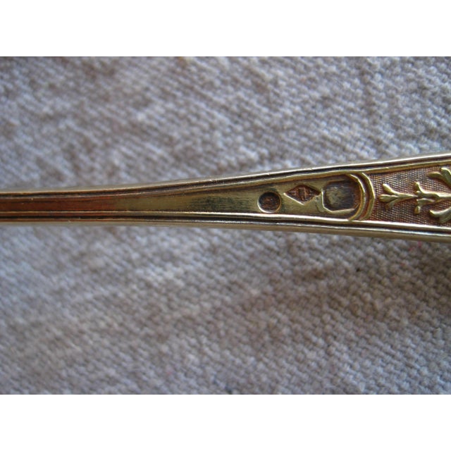 Metal Early 19th Century French Neoclassic Style Silver-Gilt Spoon in Case - Set of 6 For Sale - Image 7 of 9
