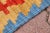 Red 1970s Southwestern Style Geometric Design Handmade Red Oushak Accent Kilim Rug For Sale - Image 8 of 11