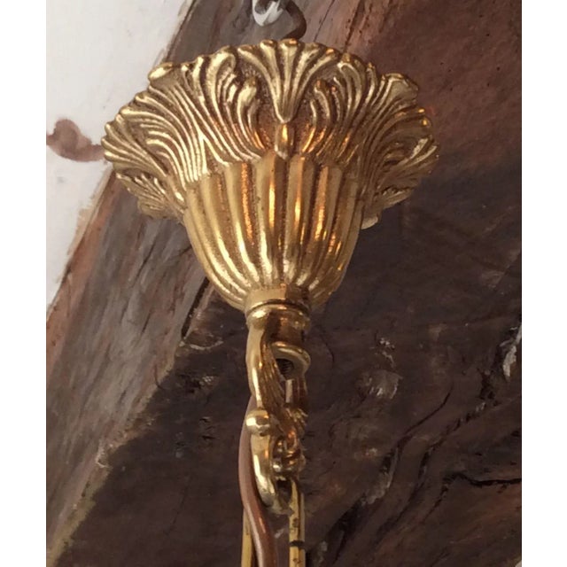 1920s French Bronze Chandelier With 6 Arms in Louis XV Style For Sale - Image 9 of 10