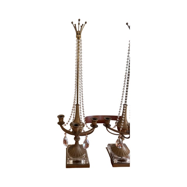 2000 - 2009 Pair Monumental Chapman Palm Beach Regency Candelabras For Sale - Image 5 of 18