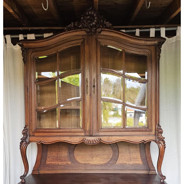 Antique French Cabinet, Rococo Style, Buffet Deux Corps, For Sale In Los Angeles - Image 6 of 18