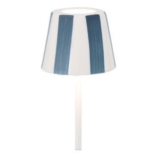 Zafferano Ceramic Gray Striped Shade for Poldina Micro Lido Lamp For Sale