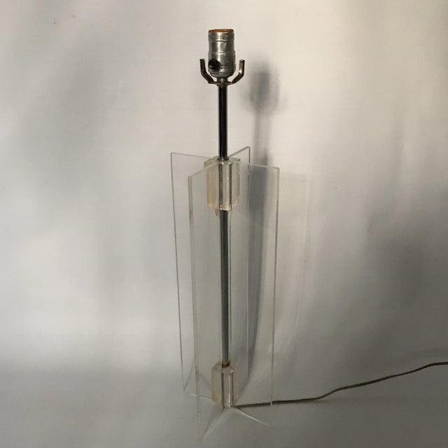 Vintage Lucite Table Lamp For Sale - Image 11 of 11