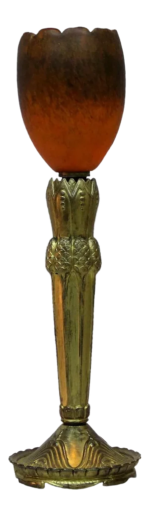 Flower-Shaped French Art Nouveau Table Lamp
