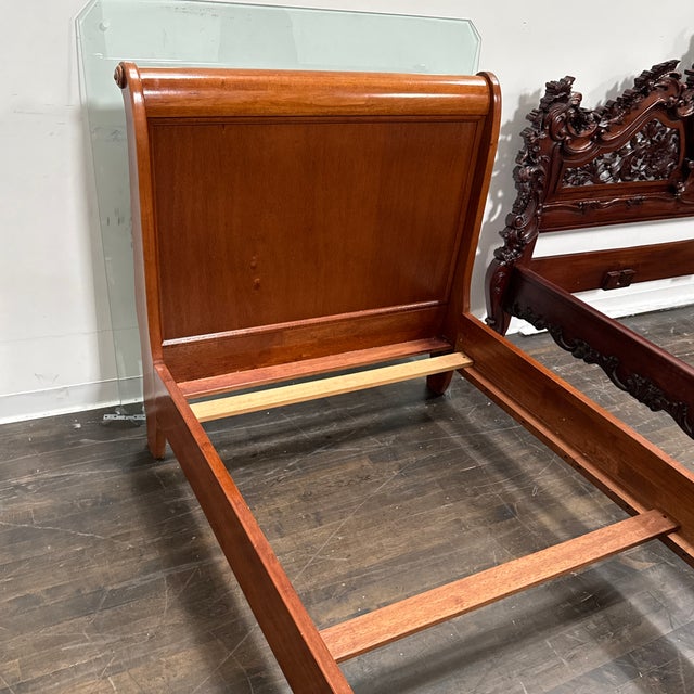 Twin Size Circa 1997 Bombay Co. Sleigh Bed Frame For Sale - Image 9 of 12