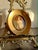 Beautiful antique/vintage oval miniature, original, hand-painted, signed, and gilded wall decor of a young, pretty lady in...