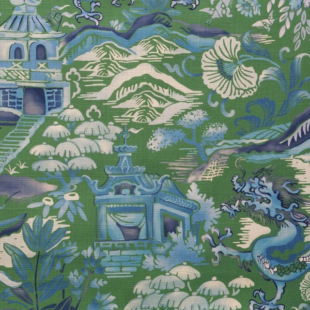 22" Gardens of Chinoise Herbal Green Pillow For Sale - Image 4 of 4