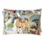 Scalamandre 22" x 14" Llamas Lumbar Pillow in Red Tan Multi For Sale