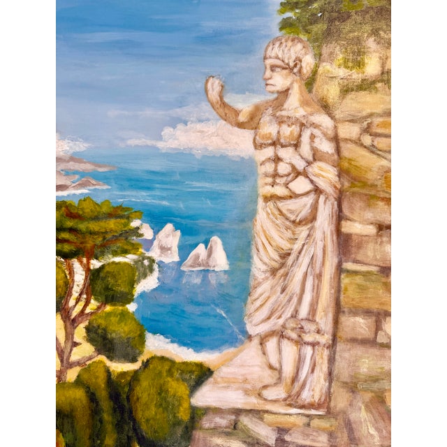 Paint “Gardens of Augustus, Capri” Contemporary Impressionist Style Original Painting Framed For Sale - Image 7 of 8