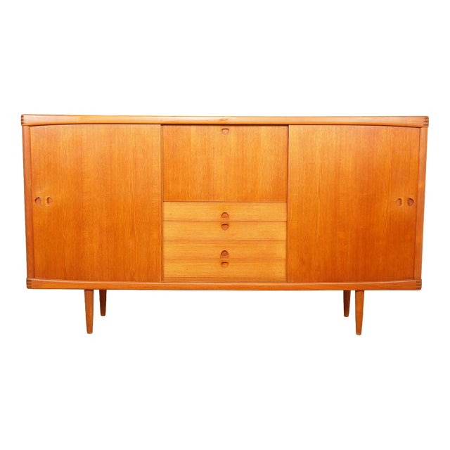 Vintage Highboard in Teak by H.W. Klein for Bramin For Sale