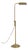 1980s Mid Century Modern Adjustable Brass Floor Lamp For Sale