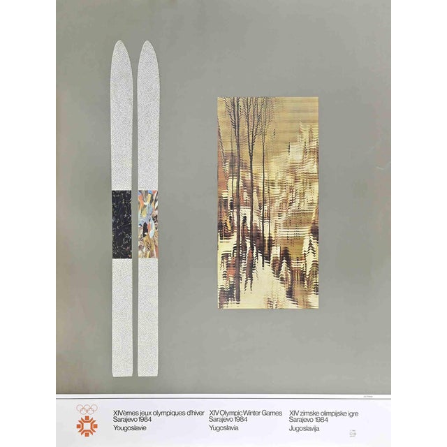 XIV Olympic Winter Games Sarajevo Poster after Jiri Kolar, 1984 For Sale