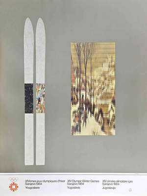 XIV Olympic Winter Games Sarajevo Poster after Jiri Kolar, 1984