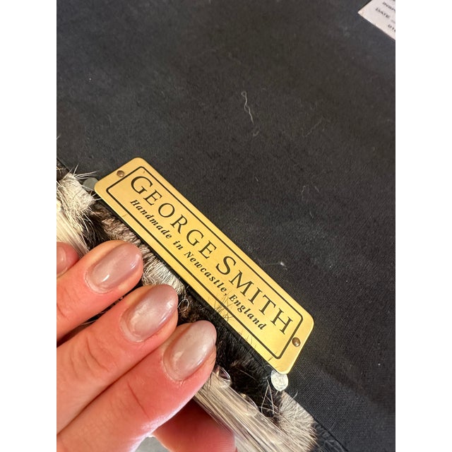 1990s George Smith Edwardian Style Chair and Ottoman For Sale - Image 10 of 10