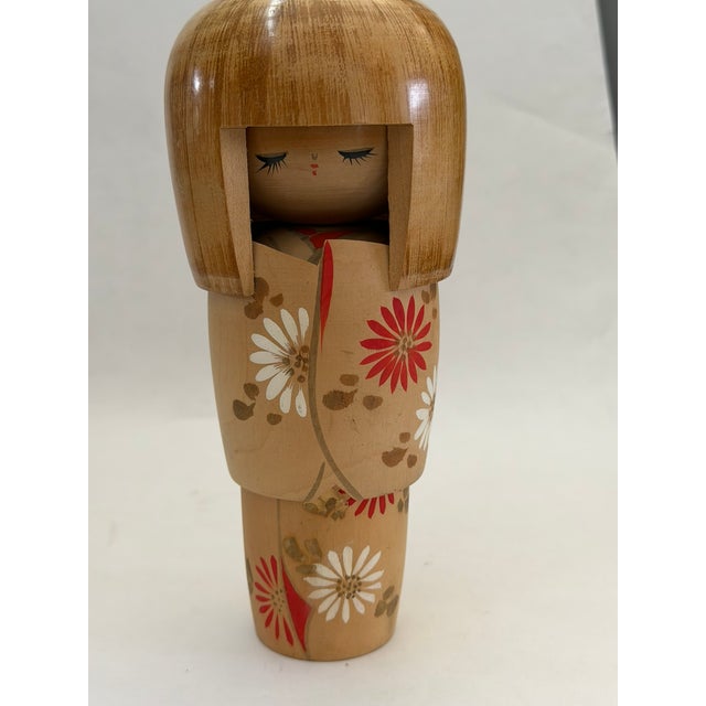 Vintage Japanese Sosaku Creative Kokeshi Doll For Sale - Image 9 of 16