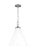 2020s Chapman & Myers by Visual Comfort Studio Wellfleet Medium Cone Pendant, Matte White & Polished Nickel For Sale - Image 5 of 5
