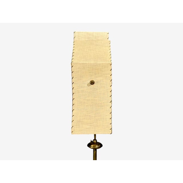 American Modern, Floor Lamp, Walnut, Brass, Vellum, Usa, 1950s For Sale - Image 9 of 14