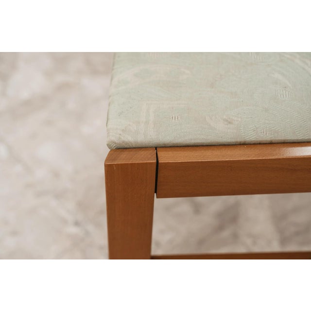1980s Vintage Scandinavian High Back Wood Dining Chairs, 1980s, Set of 4 For Sale - Image 5 of 12