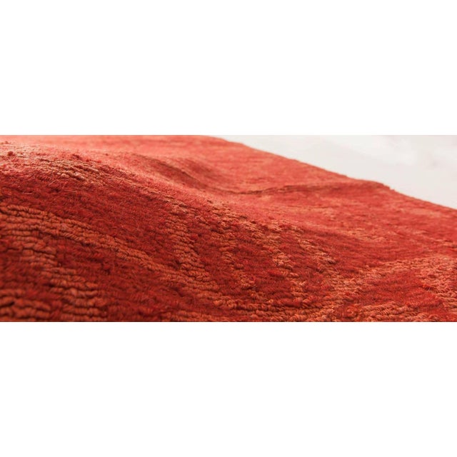 Modern Tibetan red floral handmade wool rug by Doris Leslie Blau. Size: 8'0" × 9'9" (243 × 297 cm). Exclusively available...