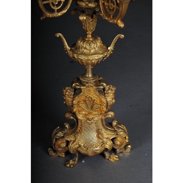 French Historicism Candleholders in Gilded Bronze, 1880s, Set of 2 For Sale - Image 10 of 18