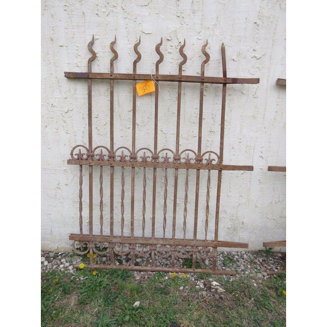 Antique Victorian Iron Gate Architectural Salvage Door For Sale In Philadelphia - Image 6 of 6