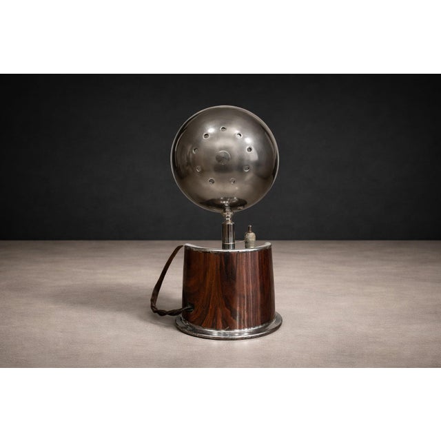 Mid-Century Modern 1950s Rewired Brazilian Modern Chrome Table Lamp by Dominici For Sale - Image 3 of 15