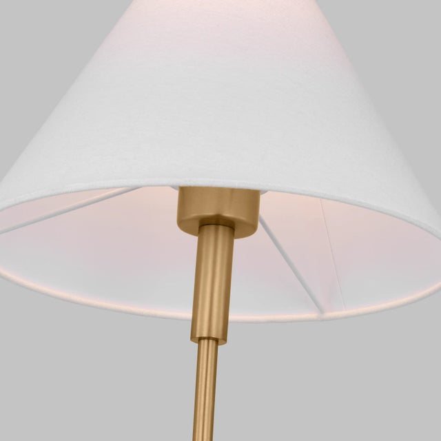 Visual Comfort Visual Comfort Studio Porteau Medium Table Lamp in Satin Brass For Sale - Image 4 of 5