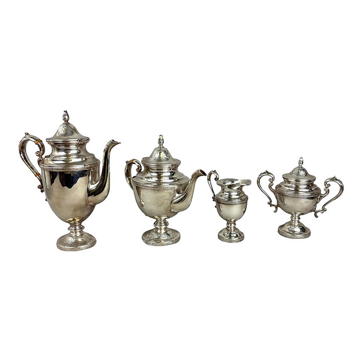 Exceptional Japanese .950 Silver Tea and Coffee Set by Toshikazu