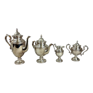 Exceptional Japanese .950 Silver Tea and Coffee Set by Toshikazu With Original Fitted Case