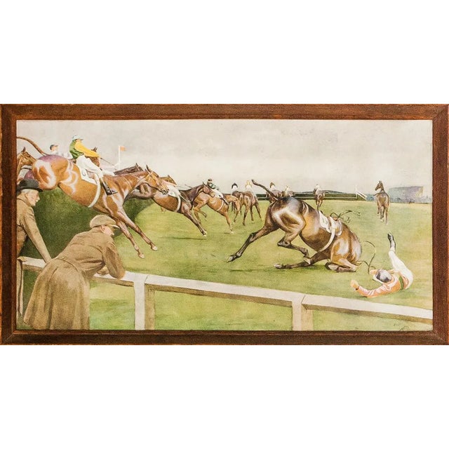 "The Grand National Canal Turn" Colour Plate by Cecil Aldin For Sale
