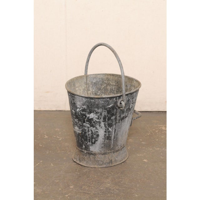 Metal Antique French Oval Harvest or Water Bucket For Sale - Image 7 of 12