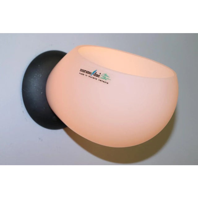 Mid-Century Modern Modern Murano Rose Glass Wall Lamp For Sale - Image 3 of 13