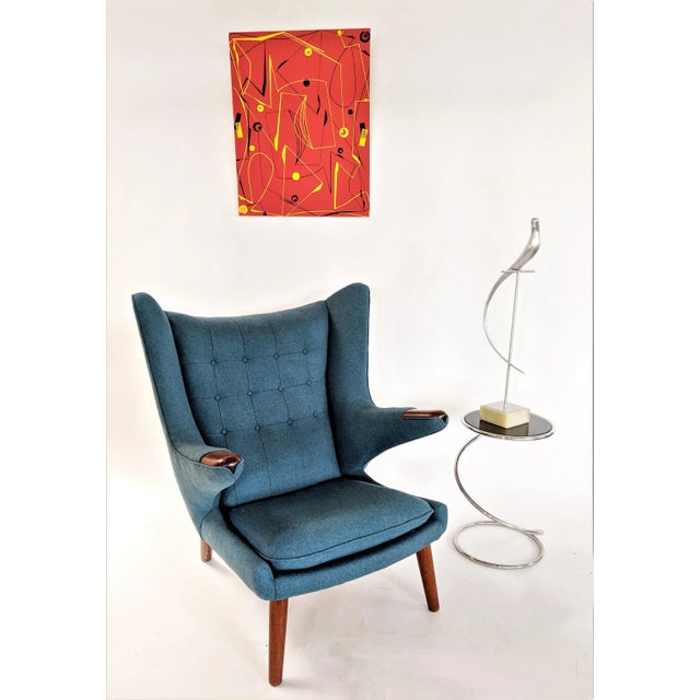 Japanese Atsuko Okamoto Abstract Serigraph A. P. "Red Maze" Signed For Sale - Image 3 of 8