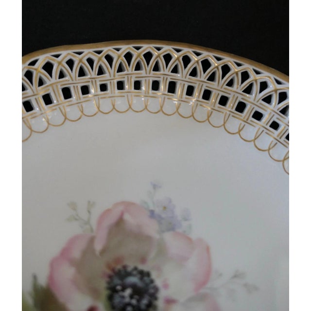 Early 20th Century KPM Compote with Hand Painted Floral Center For Sale - Image 9 of 11