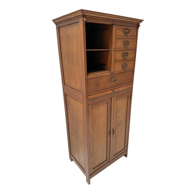 Art Nouveau Filing Cabinet or Bookcase, 1900s For Sale - Image 5 of 13