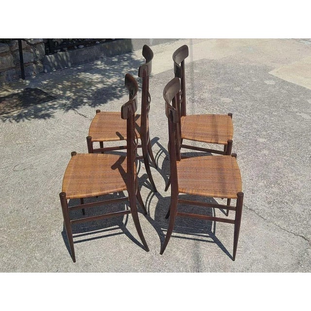 1950s Italian Chairs Attributed to Gio Ponti Leggera Chairs for Casina - Set of 4 For Sale - Image 5 of 10