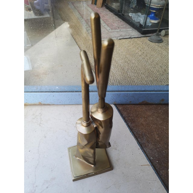 Fernandez Arman, Tubes Sculpture, 1990s, Gold Painted Bronze For Sale - Image 4 of 18