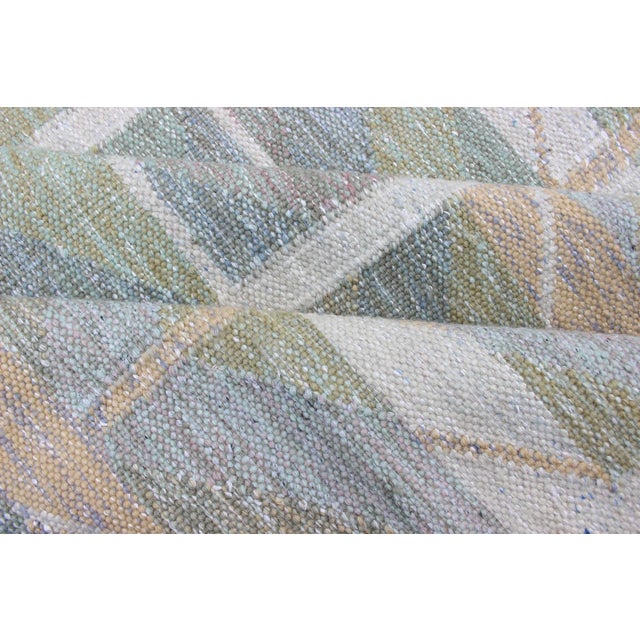 Scandinavian Flat-Weave Design Rug by Keivan Woven Arts, 9'1 X 12'0 For Sale - Image 11 of 12