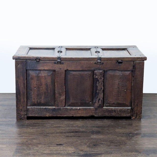 Antique Wooden Trunk For Sale In San Francisco - Image 6 of 10