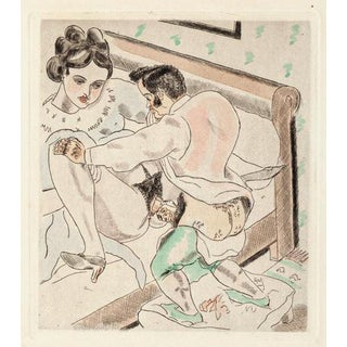 Chas Laborde, Nude Erotic, 1920s, Etching For Sale