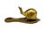 American Vintage Allied Brass Brass Snail Memo Clip & Wall Note Holder on Leaf Base – Hollywood Regency / Naturalistic For Sale - Image 3 of 11