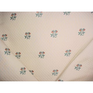 Lee Jofa 2003173 Lucinda Embroidered Floral Matelasse Upholstery Fabric- 2 yards For Sale