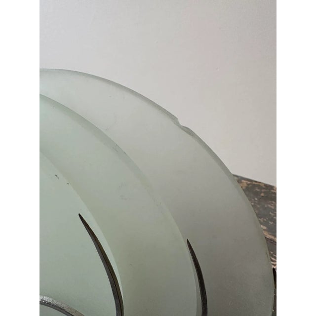 Antique Art Deco Eclipse Satin Glass + Steel Table Lamp, Circa 1920s For Sale - Image 12 of 12