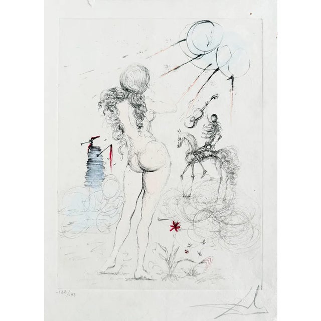 Salvador Dali, Femme, cheval et la mort, 1967, Etching For Sale