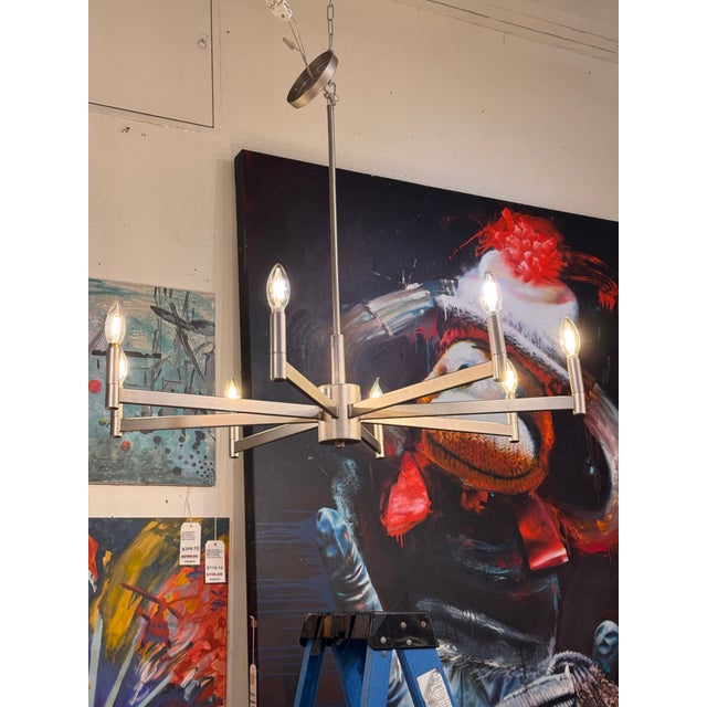 Silver Kichler Erzo Chandelier For Sale - Image 8 of 12