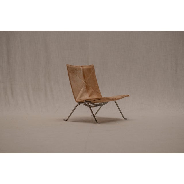 Beige PK22 Lounge Chair by Poul Kjærholm for Fritz Hansen, 1980s For Sale - Image 8 of 14