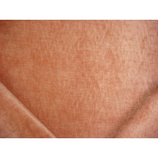 Brunschwig & Fils Bf10700 Vintage Soft Orangewood Velvet Upholstery Fabric- 4-5/8 Yards For Sale